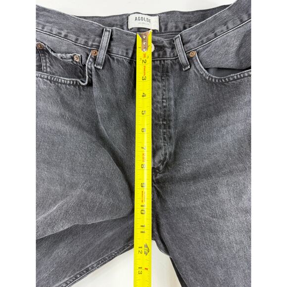 AGOLDE 90s Mid Rise Loose Jeans Photogram Black Wash Size 27 - Picture 7 of 10
